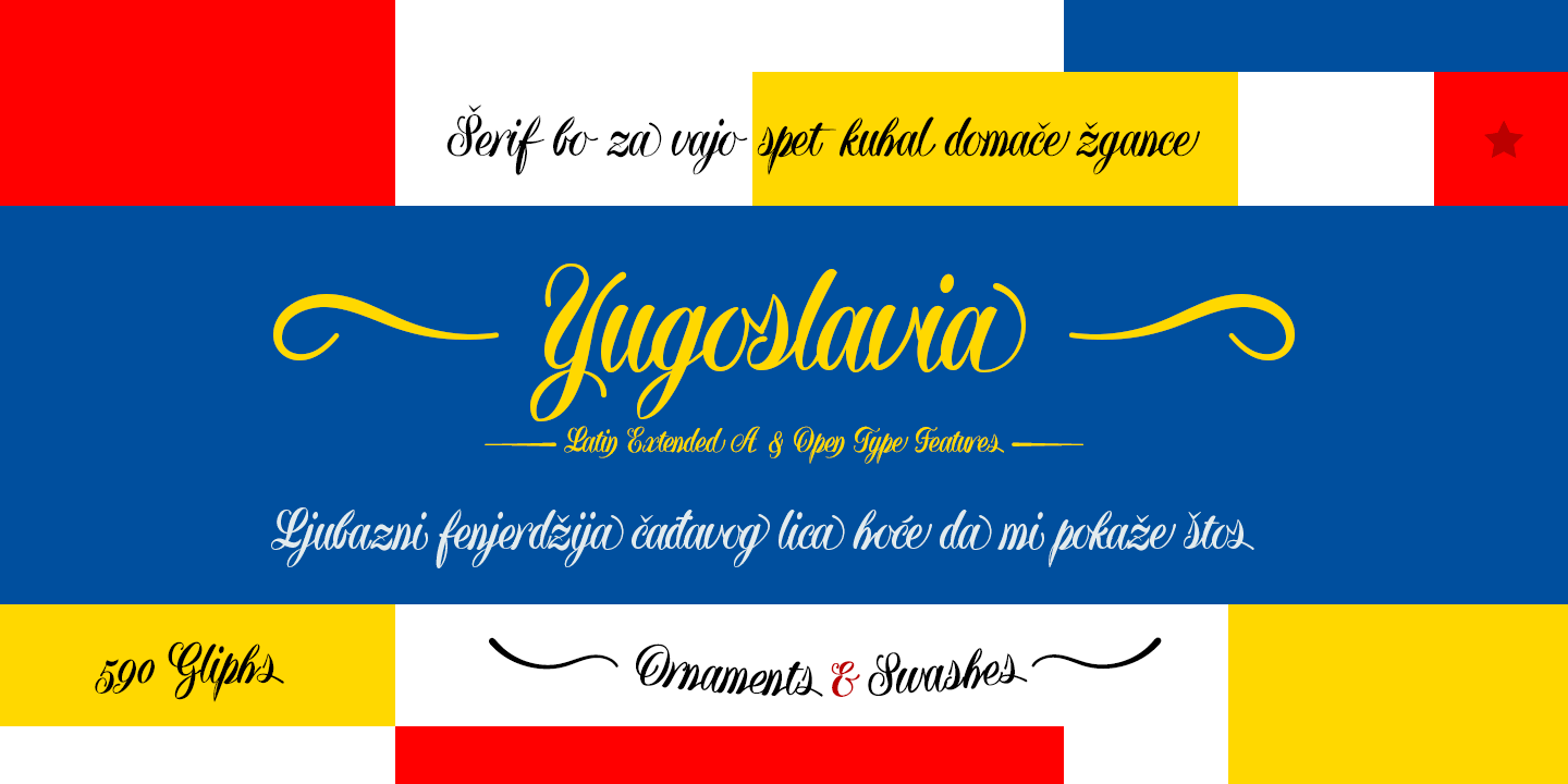 Beispiel einer Yugoslavia-Schriftart #3